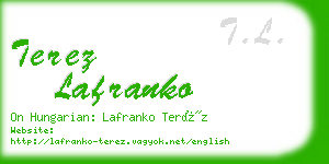 terez lafranko business card